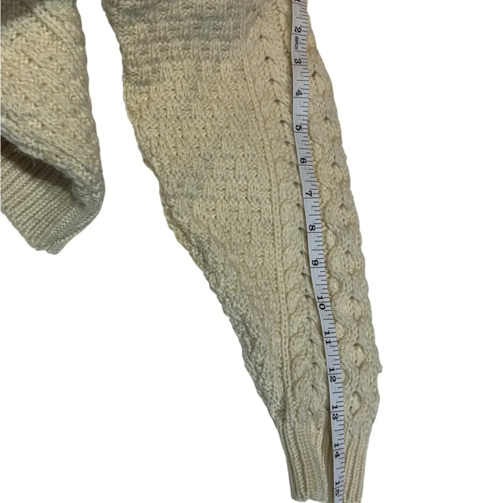 Carraig Donn Merino Wool Sweater Cream Size XL